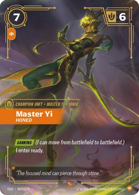Master Yi, Honed card art