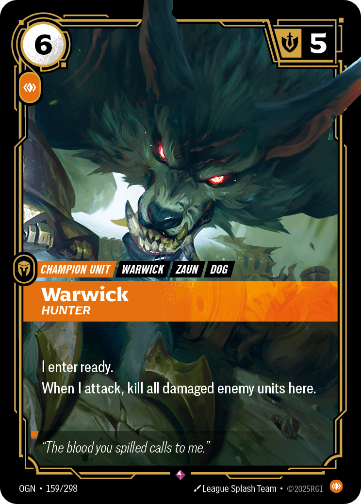 Warwick, Hunter card art