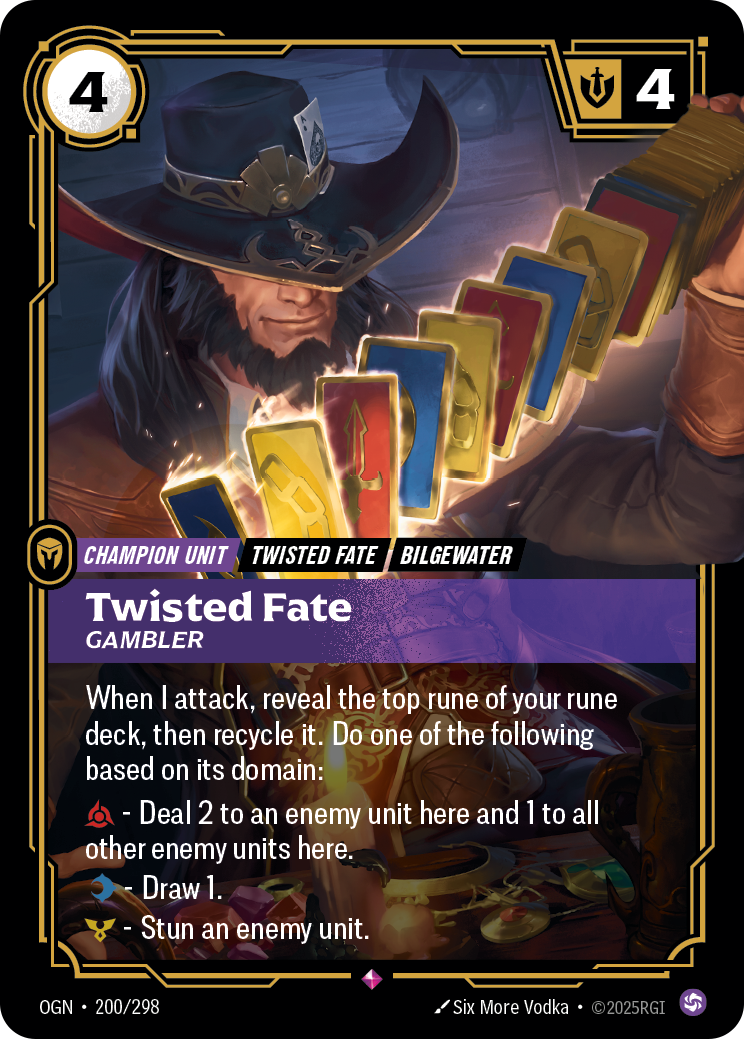 Twisted Fate, Gambler art