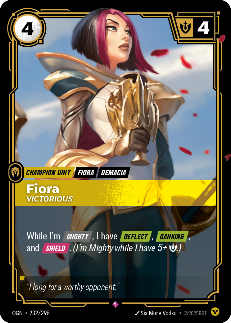 Fiora, Victorious art