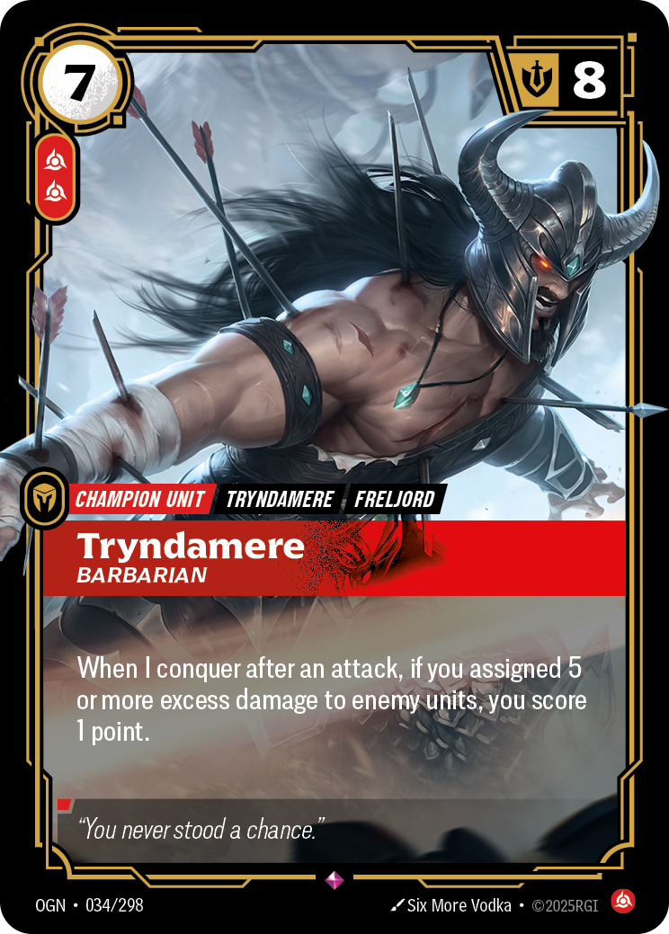 Tryndamere, Barbarian card art