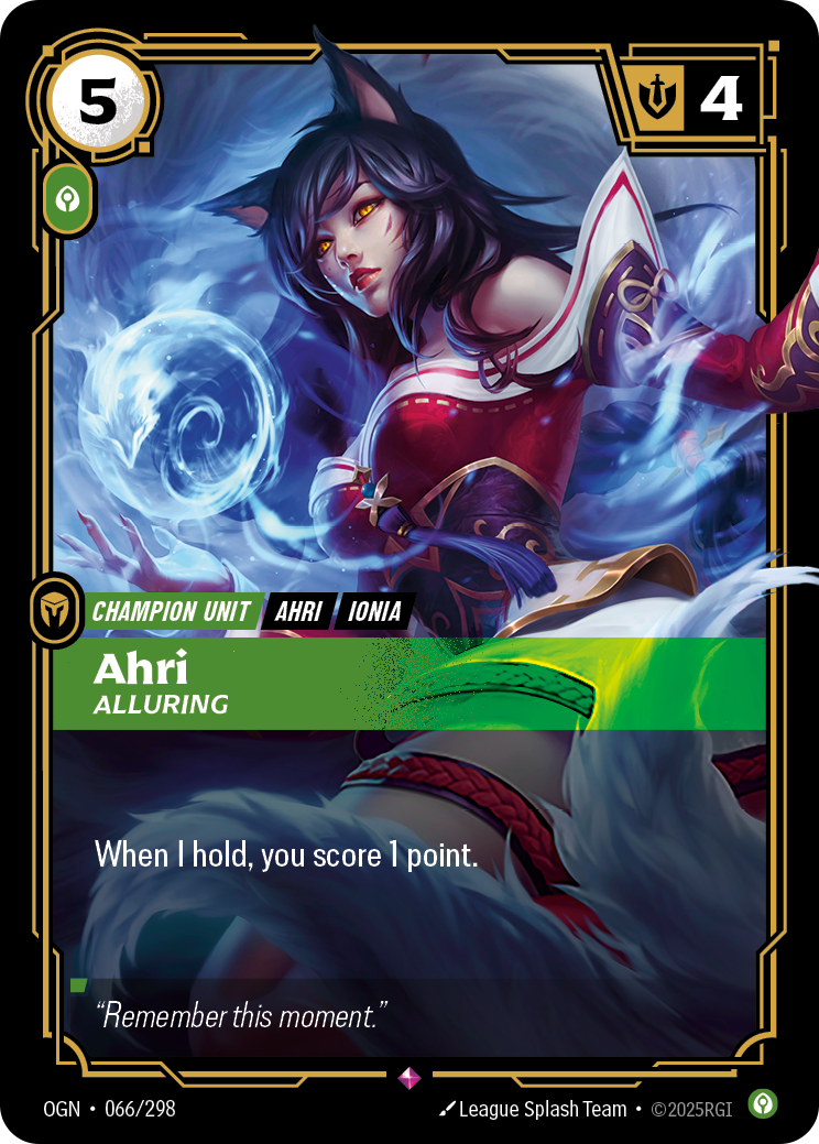 Ahri, Alluring card art