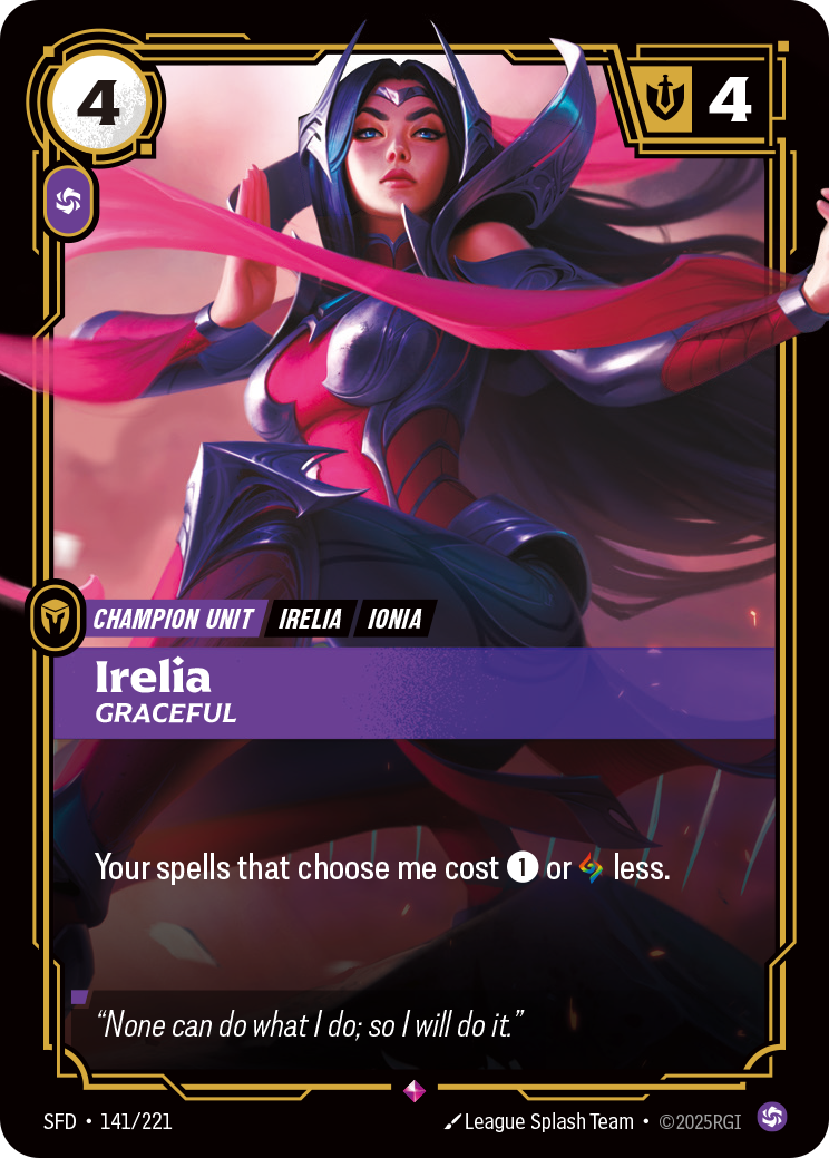 Irelia, Graceful art