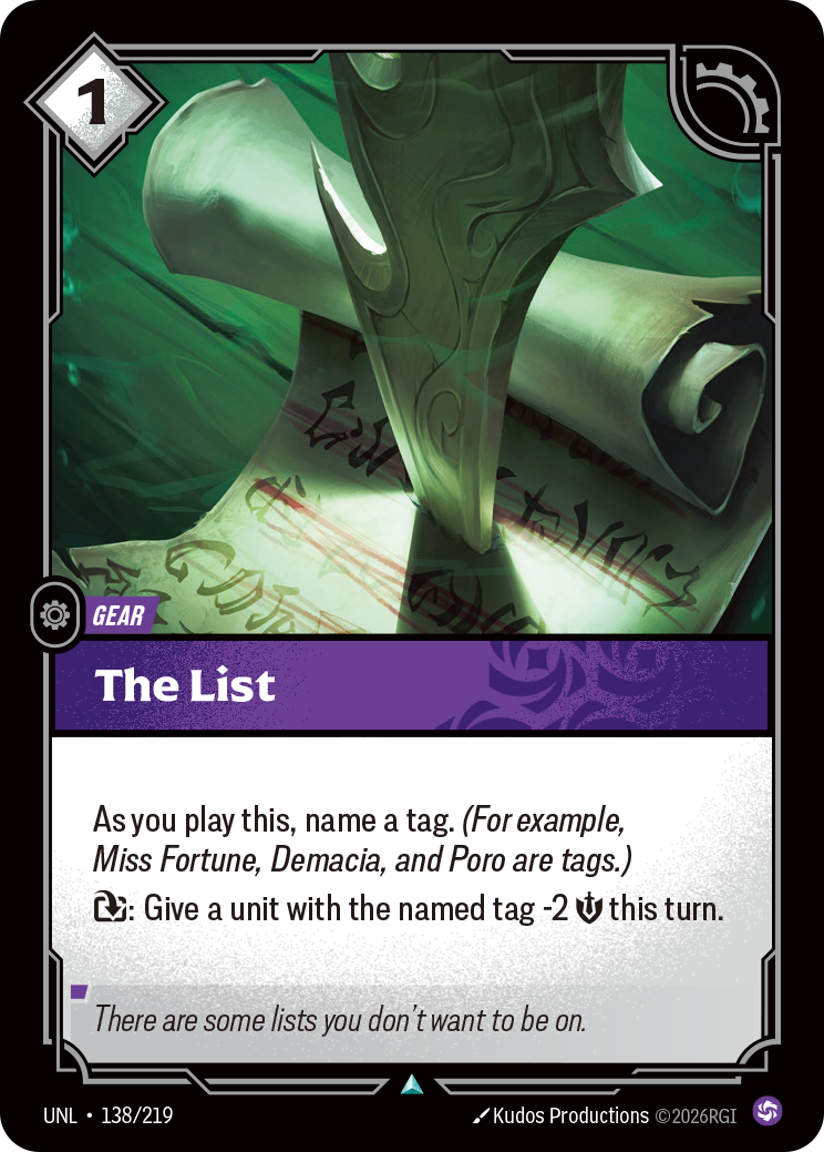 The List art