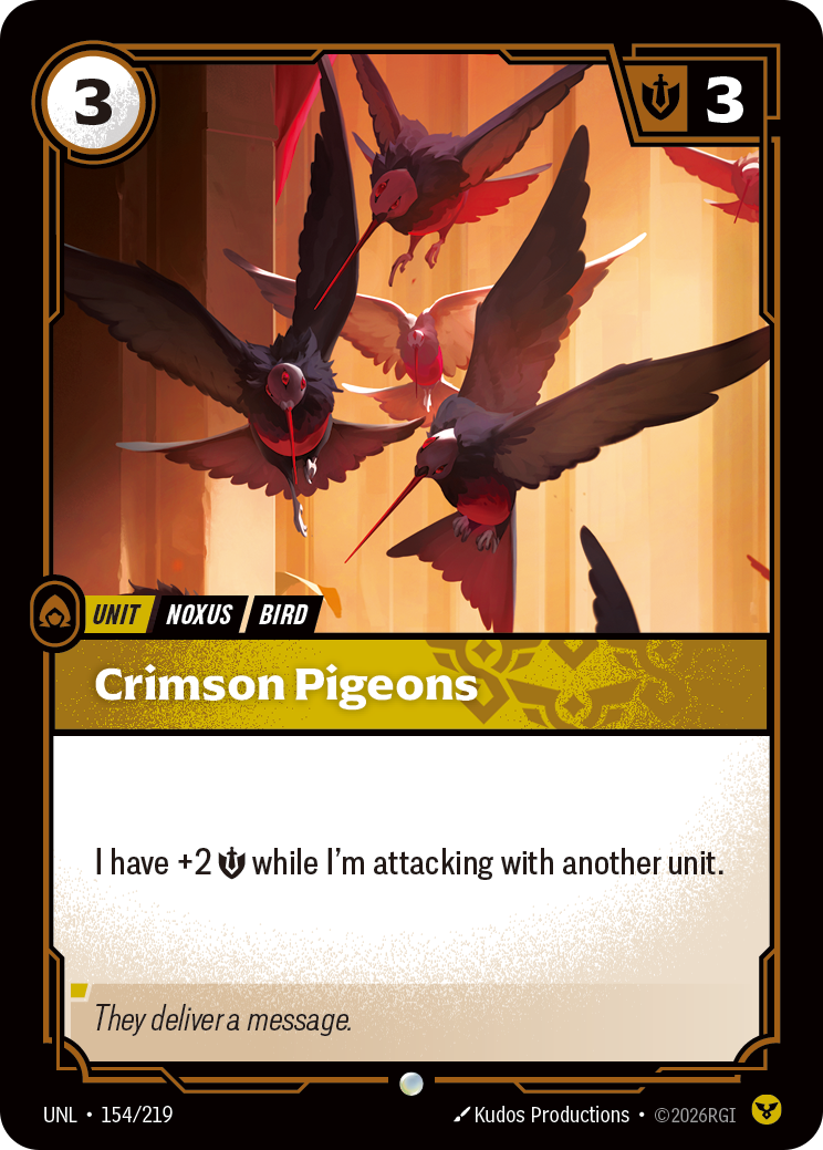Crimson Pigeons art